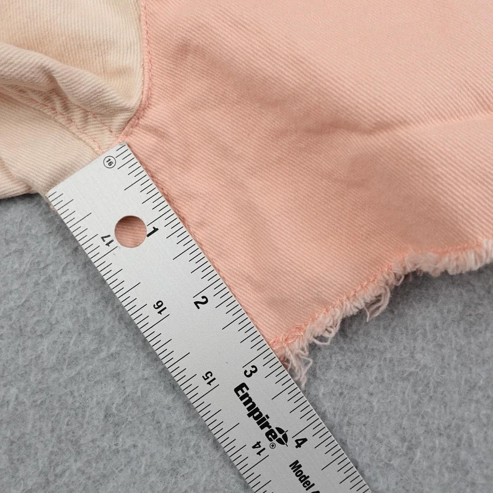 Levis High Rise Shorts Girls 12 Reg Pink Denim Two Tone Colorblock Casual Cute